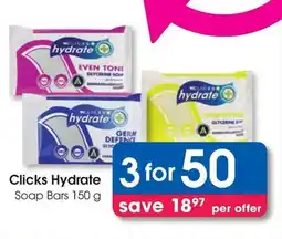 Clicks Clicks Hydrate Soap Bars offer