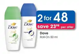 Clicks Dove Roll-On offer