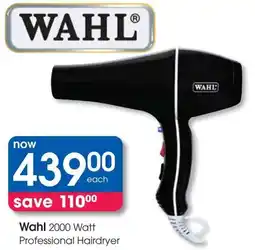 Clicks Wahl 2000 Watt Professional Hairdryer offer