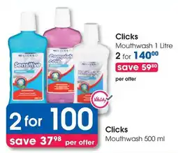 Clicks Clicks Mouthwash offer