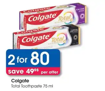 Clicks Colgate Total Toothpaste offer
