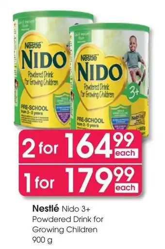 Clicks Nestlé Nido 3+ Powdered Drink for Growing Children offer