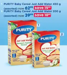 Clicks PURITY Baby Cereal Just Add Water offer