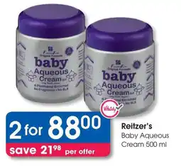 Clicks Reitzer's Baby Aqueous Cream offer
