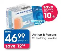 Clicks Ashton & Parsons 20 Teething Powders offer