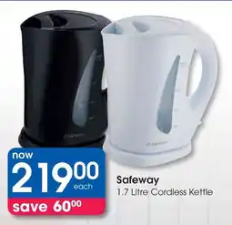 Clicks Safeway 1.7 Litre Cordless Kettle offer