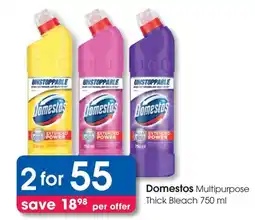 Clicks Domestos Multipurpose Thick Bleach offer