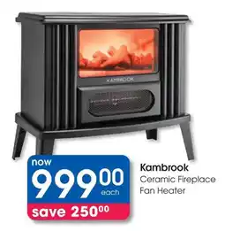 Clicks Kambrook Ceramic Fireplace Fan Heater offer