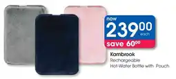 Clicks Kambrook Rechargeable Hot-Water Bottle with Pouch offer