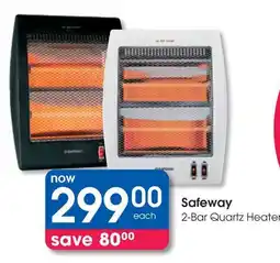 Clicks Safeway 2-Bar Quartz Heater offer
