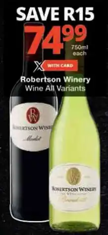 Checkers Robertson Winery Wine All Variants offer
