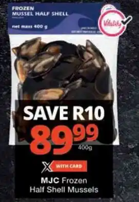 Checkers MJC Frozen Half Shell Mussels offer