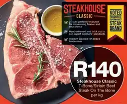 Checkers Steakhouse Classic T-Bone/Sirloin Beef Steak On The Bone offer