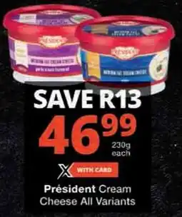 Checkers President Cream Cheese All Variants offer