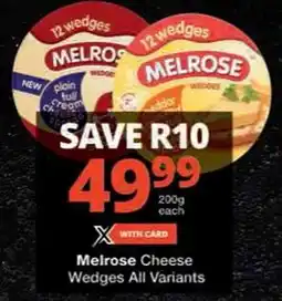 Checkers Melrose Cheese Wedges offer