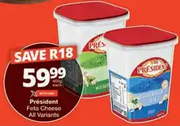 Checkers President Feta Cheese offer
