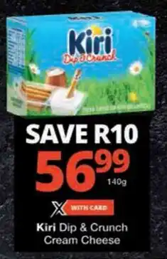 Checkers Kiri Dip & Crunch Cream Cheese offer