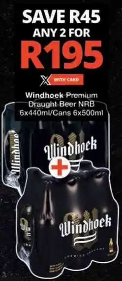 Checkers Windhoek Premium Draught Beer NRB offer