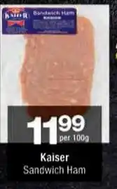 Checkers Kaiser Sandwich Ham offer