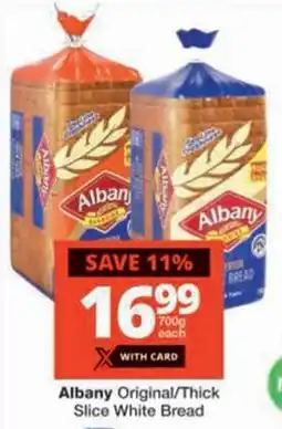 Checkers Albany Original/Thick Slice White Bread offer