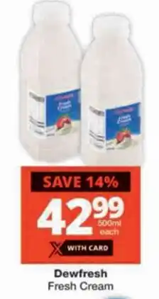 Checkers Dewfresh Fresh Cream offer