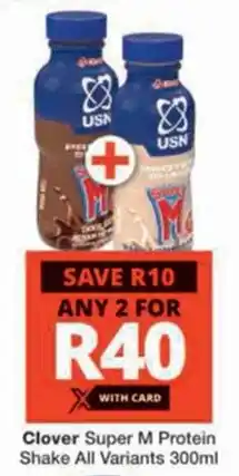 Checkers Clover Super M Protein Shake offer
