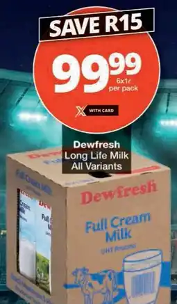 Checkers Dewfresh Full Cream Milk offer