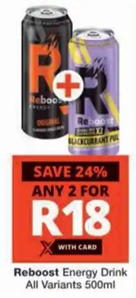 Checkers Reboost Energy Drink offer
