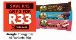 Checkers Jungle Energy Bar offer