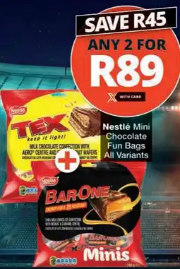 Checkers Nestlé Mini Chocolate Fun Bags offer