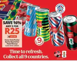 Checkers Coca-Cola/ Fanta/ Sprite/ Sparletta/ Twist/ Stoney Cool Drink offer