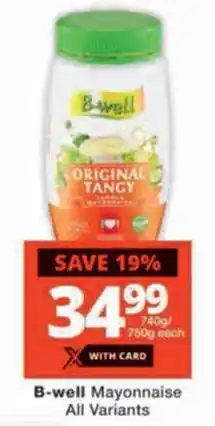 Checkers B-well Mayonnaise offer