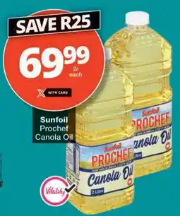 Checkers Sunfoil Prochef Canola Oil offer