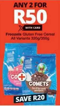 Checkers Froozels Gluten Free Cereal offer
