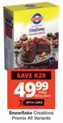 Checkers Snowflake Creations Premix offer