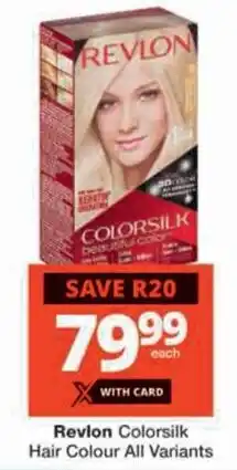 Checkers Revlon Colorsilk Hair Colour All Variants offer