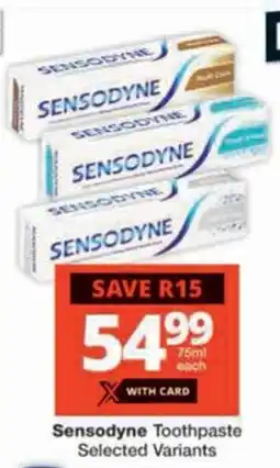 Checkers Sensodyne Toothpaste offer
