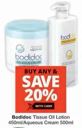 Checkers Bodidoc Tissue Oil Lotion offer