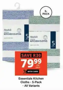 Checkers Essentials Kitchen Cloths offer