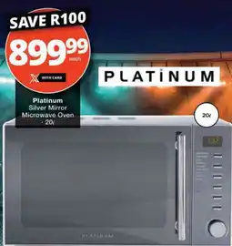Checkers Platinum Silver Mirror Microwave Oven offer