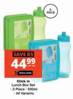 Checkers Click in Lunch Box Set offer