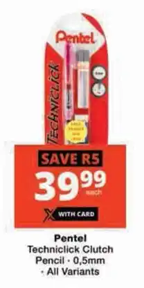 Checkers Pentel Techniclick Clutch Pencil offer