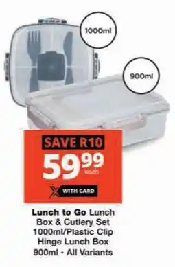 Checkers Lunch to Go Lunch Box & Cutlery Set offer