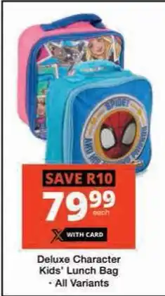 Checkers Deluxe Character Kids' Lunch Bag offer