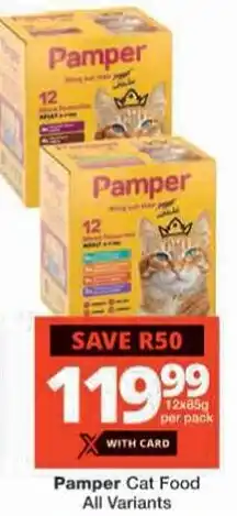 Checkers Pamper Cat Food offer