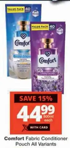 Checkers Comfort Fabric Conditioner Pouch offer