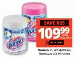 Checkers Vanish In Wash/Stain Remover offer