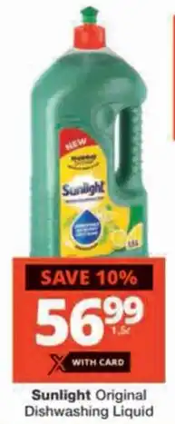 Checkers Sunlight Original Dishwashing Liquid offer
