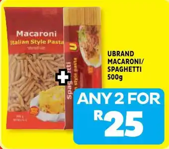 Usave UBRAND MACARONI/SPAGHETTI offer