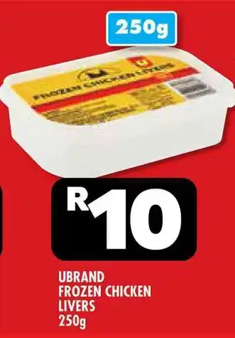Usave UBRAND FROZEN CHICKEN LIVERS offer